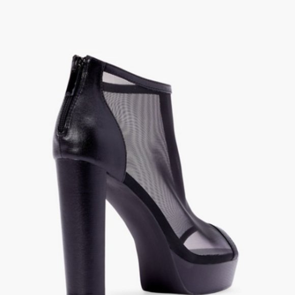 Jules Throwback Peep Toe Heeled Bootie - Picture 4 of 6